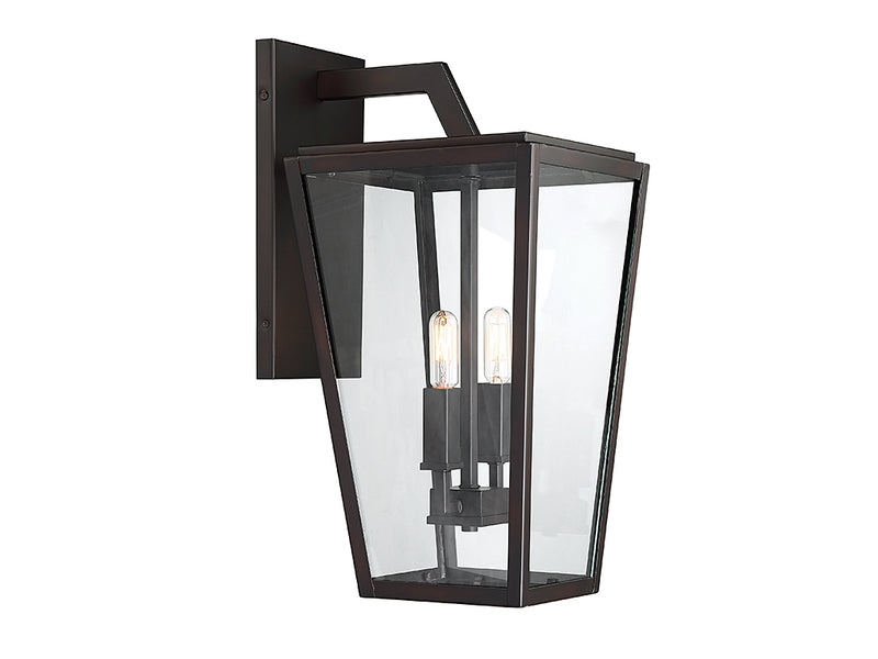 Two Light Wall Lantern<br /><span style="color:#4AB0CE;">Entrega: 4-10 dias en USA</span><br /><span style="color:#4AB0CE;font-size:60%;">PREGUNTE POR ENTREGA EN PANAMA</span><br />Collection: Milton<br />Finish: English Bronze