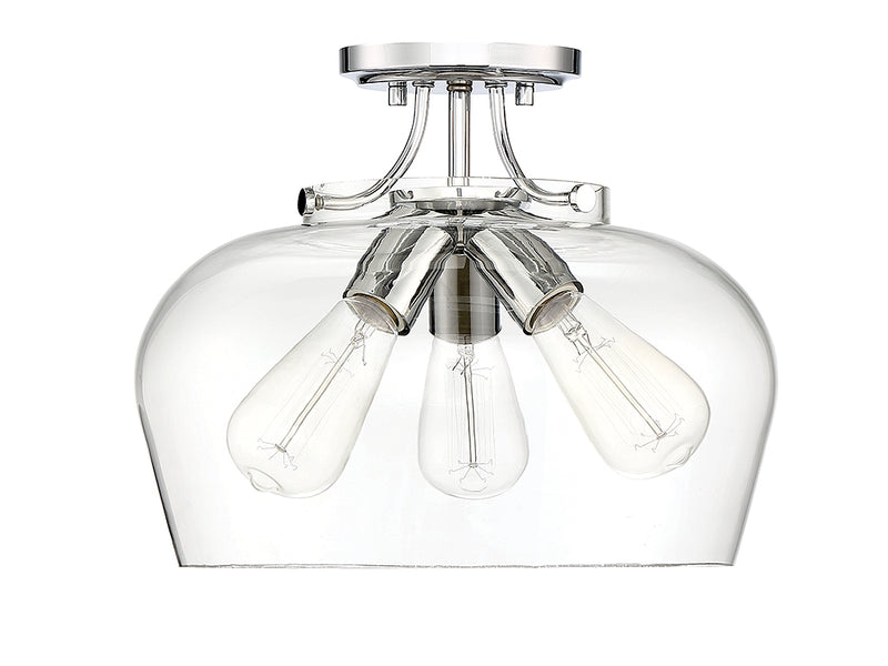 Three Light Semi-Flush Mount<br /><span style="color:#4AB0CE;">Entrega: 1-2 semanas en USA</span><br /><span style="color:#4AB0CE;font-size:60%;">PREGUNTE POR ENTREGA EN PANAMA</span><br />Collection: Octave<br />Finish: Polished Chrome