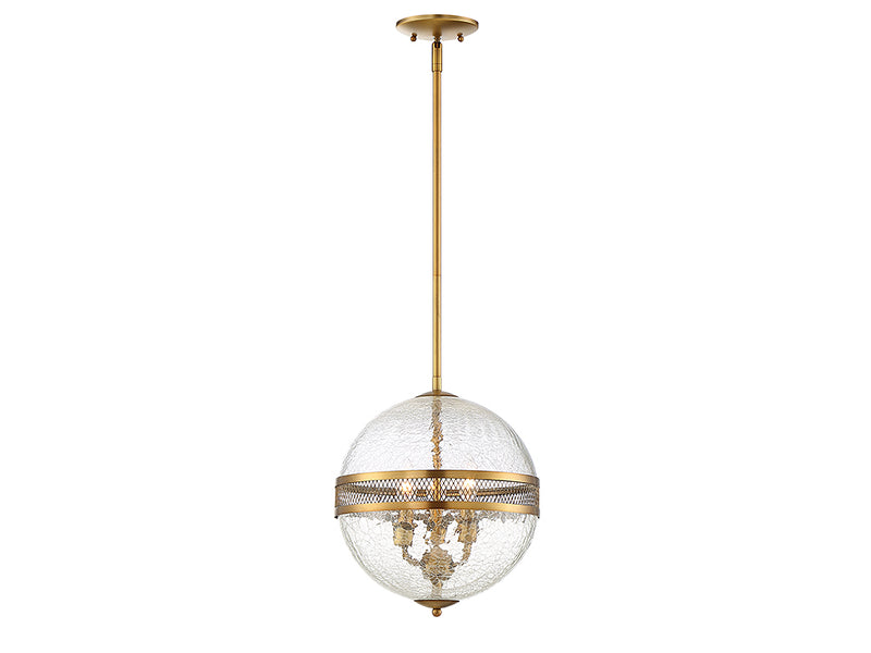 Three Light Pendant<br /><span style="color:#4AB0CE;">Entrega: 4-10 dias en USA</span><br /><span style="color:#4AB0CE;font-size:60%;">PREGUNTE POR ENTREGA EN PANAMA</span><br />Collection: Stirling<br />Finish: Warm Brass