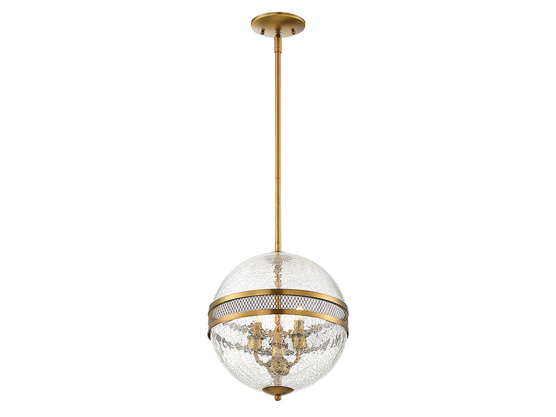 Three Light Pendant<br /><span style="color:#4AB0CE;">Entrega: 4-10 dias en USA</span><br /><span style="color:#4AB0CE;font-size:60%;">PREGUNTE POR ENTREGA EN PANAMA</span><br />Collection: Stirling<br />Finish: Warm Brass