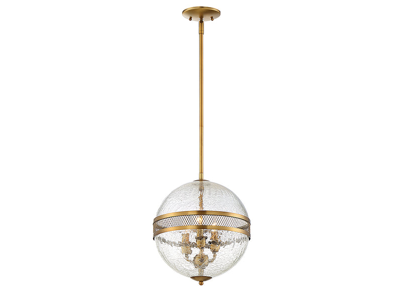 Three Light Pendant<br /><span style="color:#4AB0CE;">Entrega: 4-10 dias en USA</span><br /><span style="color:#4AB0CE;font-size:60%;">PREGUNTE POR ENTREGA EN PANAMA</span><br />Collection: Stirling<br />Finish: Warm Brass