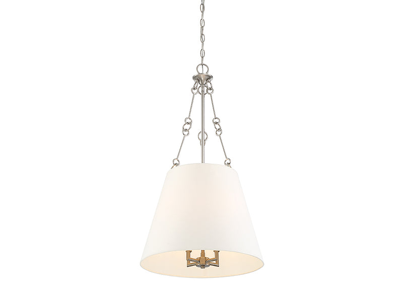 Four Light Pendant<br /><span style="color:#4AB0CE;">Entrega: 4-10 dias en USA</span><br /><span style="color:#4AB0CE;font-size:60%;">PREGUNTE POR ENTREGA EN PANAMA</span><br />Collection: Austin<br />Finish: Satin Nickel