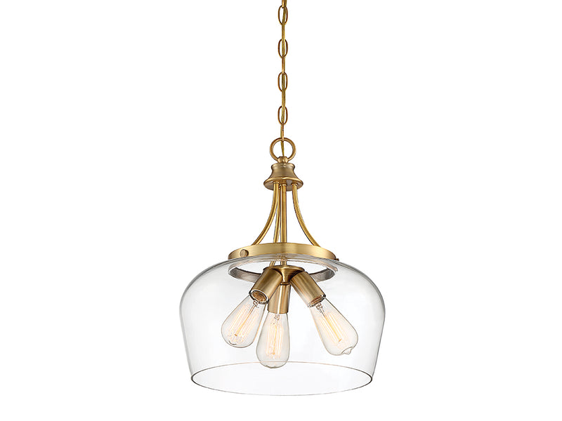 Savoy House - 7-4034-3-322 - Three Light Pendant - Octave - Warm Brass