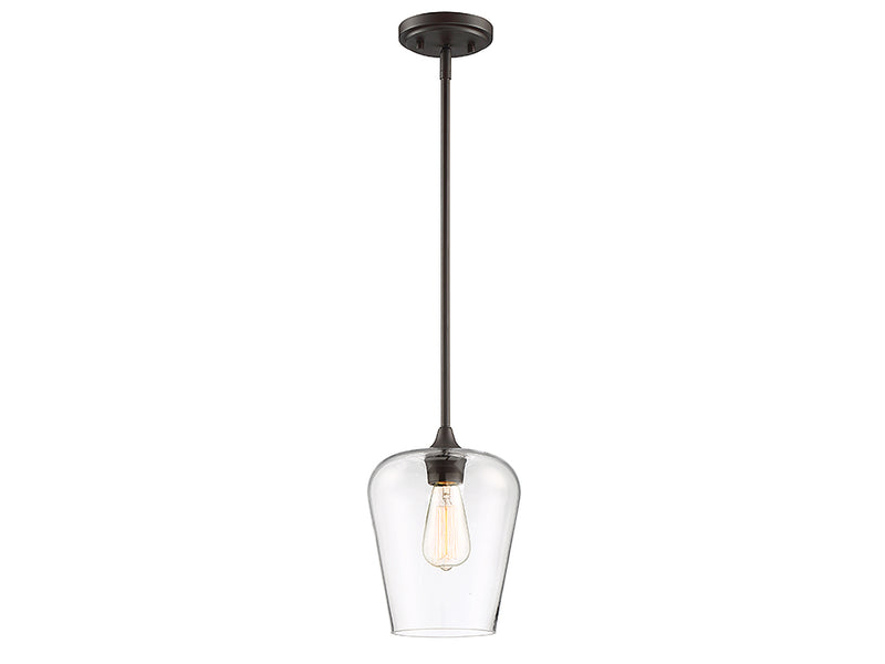 One Light Pendant<br /><span style="color:#4AB0CE;">Entrega: 4-10 dias en USA</span><br /><span style="color:#4AB0CE;font-size:60%;">PREGUNTE POR ENTREGA EN PANAMA</span><br />Collection: Octave<br />Finish: English Bronze