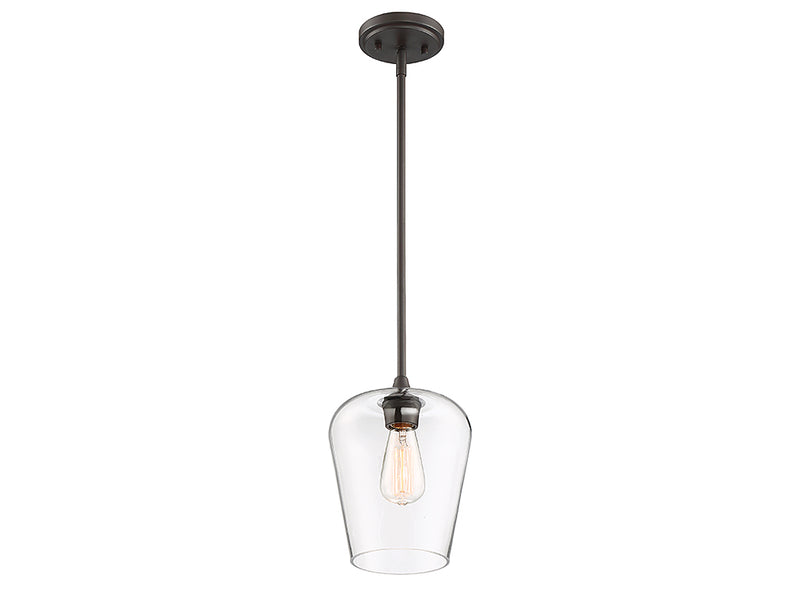 One Light Pendant<br /><span style="color:#4AB0CE;">Entrega: 4-10 dias en USA</span><br /><span style="color:#4AB0CE;font-size:60%;">PREGUNTE POR ENTREGA EN PANAMA</span><br />Collection: Octave<br />Finish: English Bronze