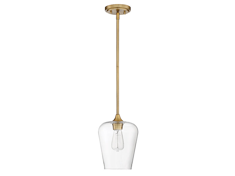 One Light Pendant<br /><span style="color:#4AB0CE;">Entrega: 4-10 dias en USA</span><br /><span style="color:#4AB0CE;font-size:60%;">PREGUNTE POR ENTREGA EN PANAMA</span><br />Collection: Octave<br />Finish: Warm Brass