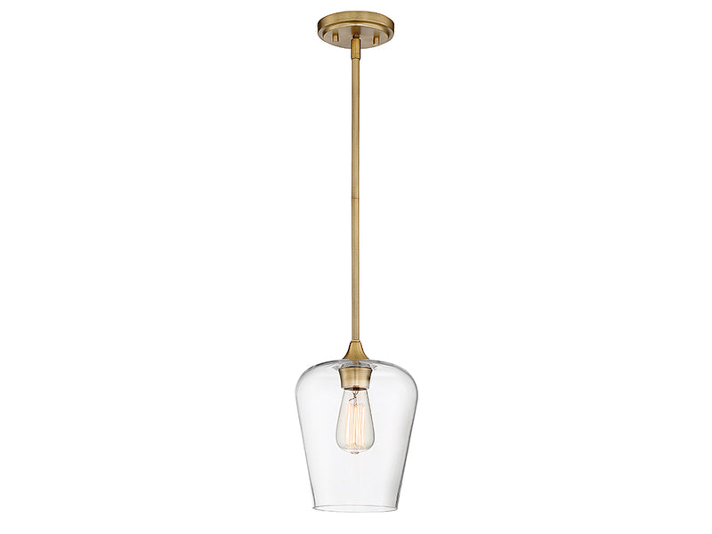 One Light Pendant<br /><span style="color:#4AB0CE;">Entrega: 4-10 dias en USA</span><br /><span style="color:#4AB0CE;font-size:60%;">PREGUNTE POR ENTREGA EN PANAMA</span><br />Collection: Octave<br />Finish: Warm Brass