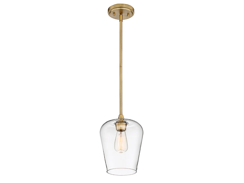 One Light Pendant<br /><span style="color:#4AB0CE;">Entrega: 4-10 dias en USA</span><br /><span style="color:#4AB0CE;font-size:60%;">PREGUNTE POR ENTREGA EN PANAMA</span><br />Collection: Octave<br />Finish: Warm Brass