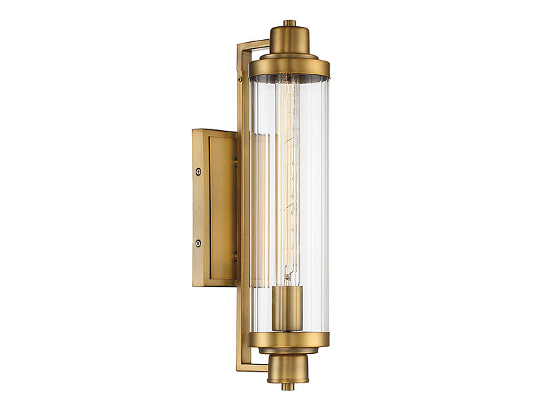 One Light Wall Sconce<br /><span style="color:#4AB0CE;">Entrega: 4-10 dias en USA</span><br /><span style="color:#4AB0CE;font-size:60%;">PREGUNTE POR ENTREGA EN PANAMA</span><br />Collection: Pike<br />Finish: Warm Brass