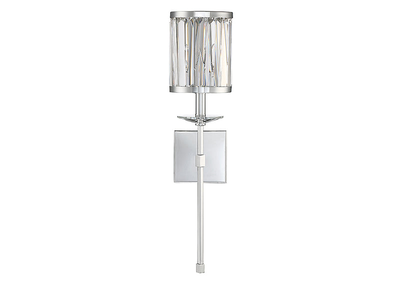 One Light Wall Sconce<br /><span style="color:#4AB0CE;">Entrega: 4-10 dias en USA</span><br /><span style="color:#4AB0CE;font-size:60%;">PREGUNTE POR ENTREGA EN PANAMA</span><br />Collection: Ashbourne<br />Finish: Polished Chrome