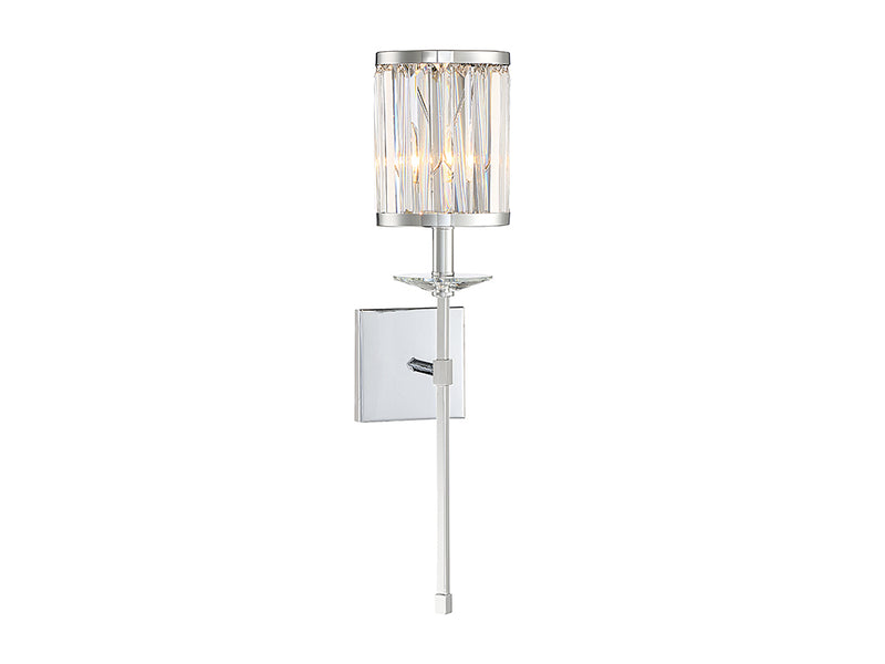 One Light Wall Sconce<br /><span style="color:#4AB0CE;">Entrega: 4-10 dias en USA</span><br /><span style="color:#4AB0CE;font-size:60%;">PREGUNTE POR ENTREGA EN PANAMA</span><br />Collection: Ashbourne<br />Finish: Polished Chrome