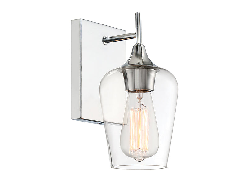 One Light Wall Sconce<br /><span style="color:#4AB0CE;">Entrega: 4-10 dias en USA</span><br /><span style="color:#4AB0CE;font-size:60%;">PREGUNTE POR ENTREGA EN PANAMA</span><br />Collection: Octave<br />Finish: Polished Chrome