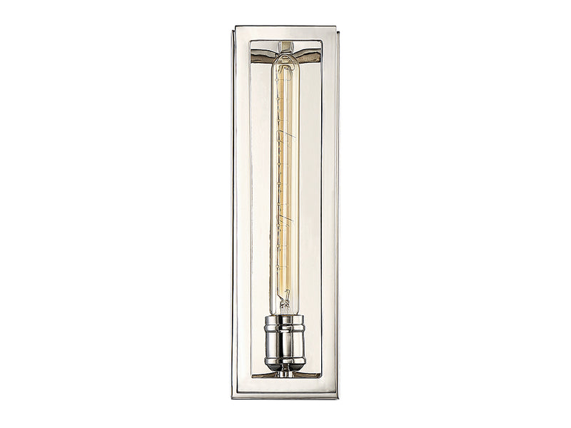 One Light Wall Sconce<br /><span style="color:#4AB0CE;">Entrega: 4-10 dias en USA</span><br /><span style="color:#4AB0CE;font-size:60%;">PREGUNTE POR ENTREGA EN PANAMA</span><br />Collection: Clifton<br />Finish: Polished Nickel