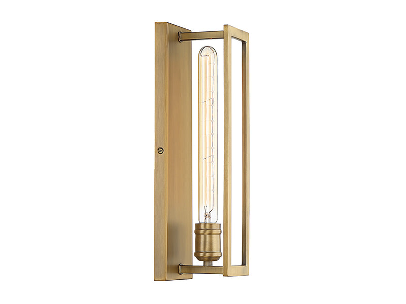 One Light Wall Sconce<br /><span style="color:#4AB0CE;">Entrega: 4-10 dias en USA</span><br /><span style="color:#4AB0CE;font-size:60%;">PREGUNTE POR ENTREGA EN PANAMA</span><br />Collection: Clifton<br />Finish: Warm Brass