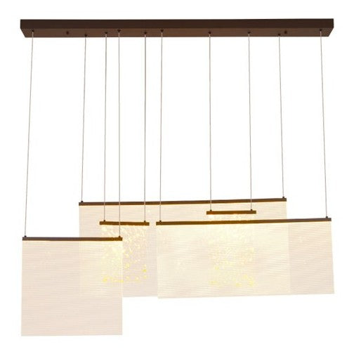 LÁMPARA DE TECHO COLGANTE DECORATIVA MODERNA LED 60W, TONALIDAD 3000K, 100-240V, 50-60HZ, GRADO DE PROTECCION IP20, ACABADO COFFEE.