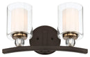 Minka-Lavery - 3072-416 - Two Light Bath - Studio 5 - Painted Bronze w/Natural Brushed Brass