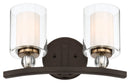 Minka-Lavery - 3072-416 - Two Light Bath - Studio 5 - Painted Bronze w/Natural Brushed Brass