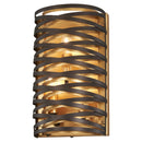 Minka-Lavery - 3673-111 - Three Light Wall Sconce - Vortic Flow - Dark Bronze w/Mosaic Gold Interior