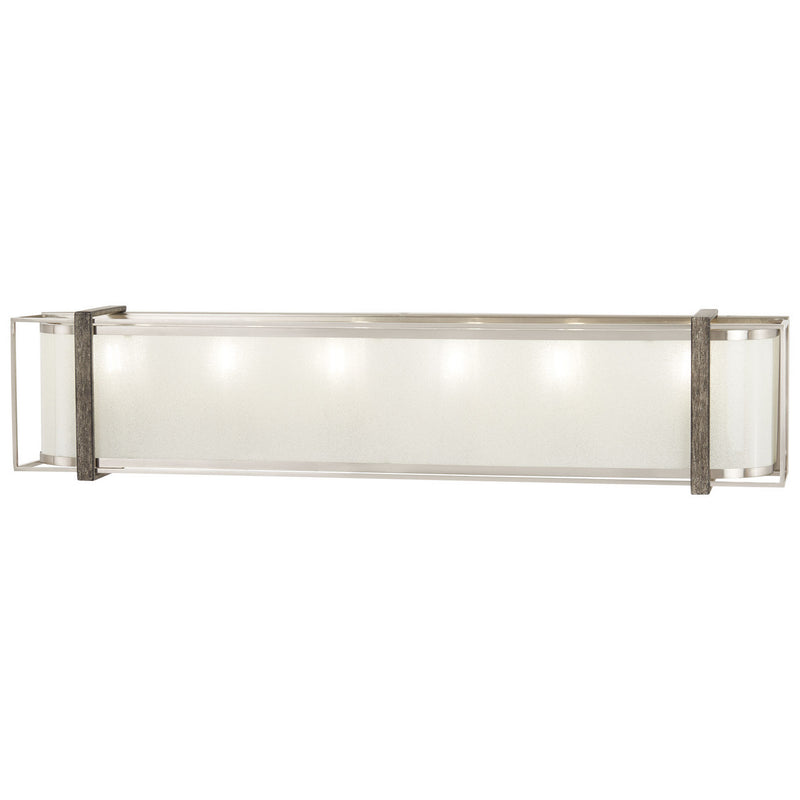 Minka-Lavery - 4566-098 - Six Light Bath - Tyson'S Gate - Brushed Nickel W/Shale Wood