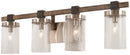 Minka-Lavery - 4634-106 - Four Light Bath - Bridlewood - Stone Grey w/Brushed Nickel