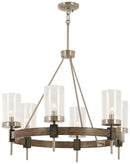 Minka-Lavery - 4636-106 - Six Light Chandelier - Bridlewood - Stone Grey w/Brushed Niickel