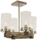 Minka-Lavery - 4637-106 - Four Light Semi Flush Mount - Bridlewood - Stone Grey w/Brushed Nickel