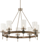 Minka-Lavery - 4638-106 - Eight Light Chandelier - Bridlewood - Stone Grey w/Brushed Nickel