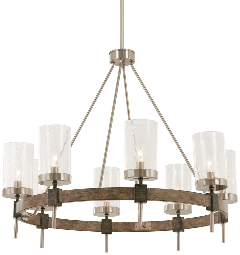 Minka-Lavery - 4638-106 - Eight Light Chandelier - Bridlewood - Stone Grey W/Brushed Nickel