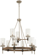 Minka-Lavery - 4639-106 - Nine Light Chandelier - Bridlewood - Stone Grey w/Brushed Nickel