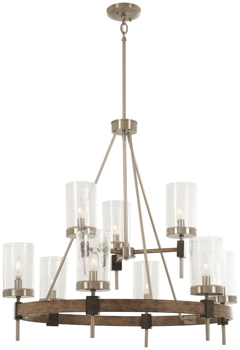 Minka-Lavery - 4639-106 - Nine Light Chandelier - Bridlewood - Stone Grey w/Brushed Nickel