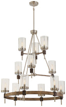 Minka-Lavery - 4641-106 - 12 Light Chandelier - Bridlewood - Stone Grey w/Brushed Nickel