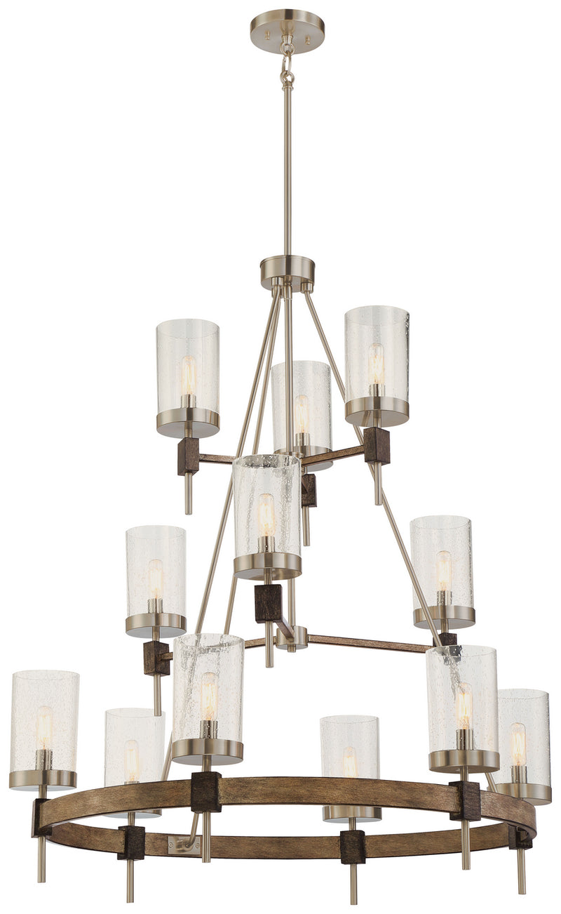 Minka-Lavery - 4641-106 - 12 Light Chandelier - Bridlewood - Stone Grey w/Brushed Nickel