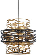 Minka-Lavery - 4679-111 - 18 Light Chandelier - Vortic Flow - Dark Bronze w/Mosaic Gold Interior