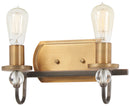 Minka-Lavery - 4722-113 - Two Light Bath - Safra - Harvard Court Bronze w/Natural Brushed Brass