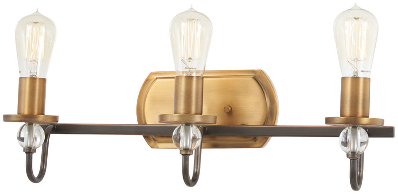 Minka-Lavery - 4723-113 - Three Light Bath - Safra - Harvard Court Bronze w/Natural Brushed Brass