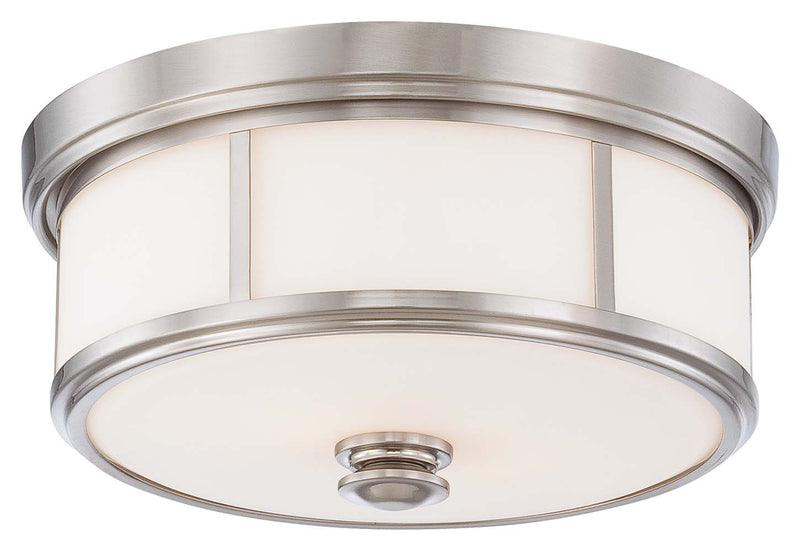 Minka-Lavery - 6368-84 - Three Light Flush Mount - Brushed Nickel