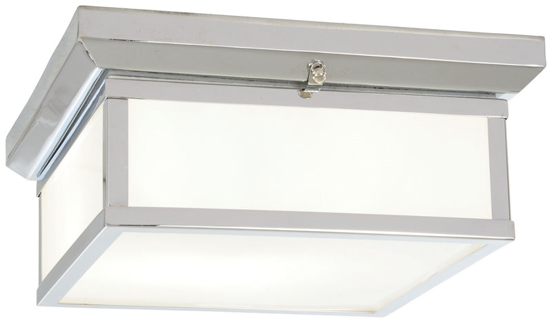 Two Light Flush Mount<br /><span style="color:#4AB0CE;">Entrega: 2-3 semanas en USA</span><br /><span style="color:#4AB0CE;font-size:60%;">PREGUNTE POR ENTREGA EN PANAMA</span><br />Finish: Chrome