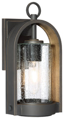 One Light Outdoor Wall Mount<br /><span style="color:#4AB0CE;">Entrega: 4-10 dias en USA</span><br /><span style="color:#4AB0CE;font-size:60%;">PREGUNTE POR ENTREGA EN PANAMA</span><br />Collection: Kamstra<br />Finish: Oil Rubbed Bronze w/Gold Highlights