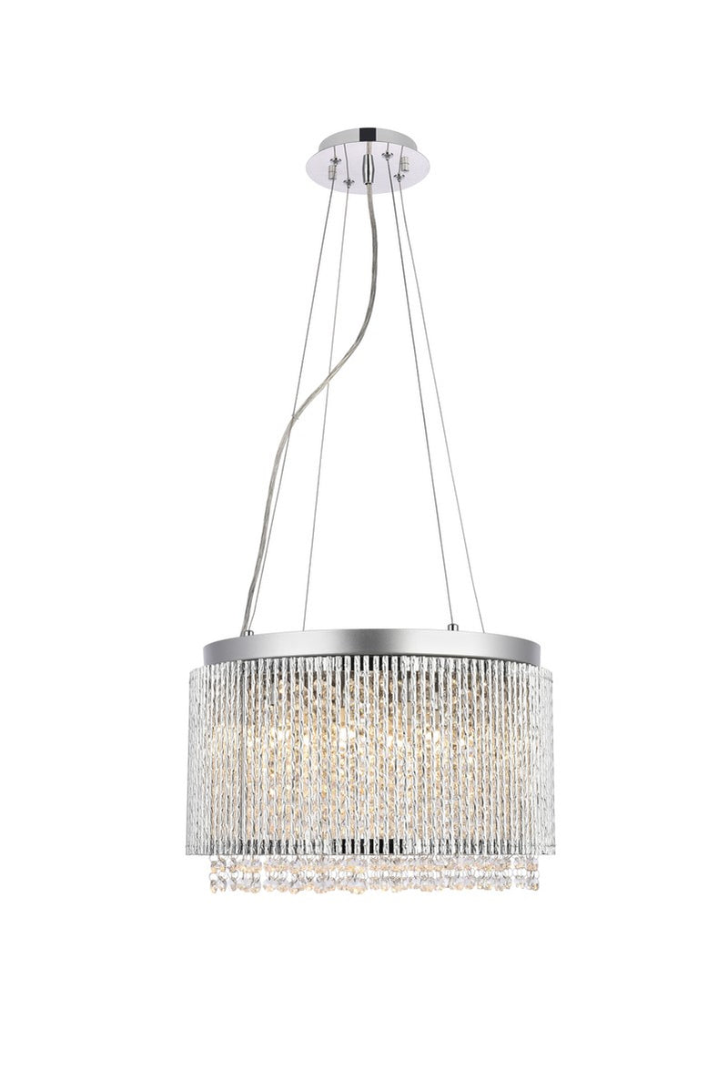 Elegant Lighting - V2092D16C/RC - Ten Light Pendant - Influx - Chrome