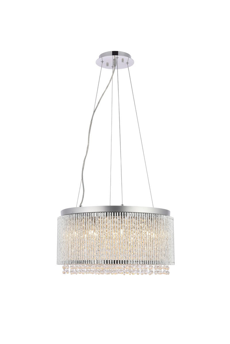 Elegant Lighting - V2092D20C/RC - 12 Light Pendant - Influx - Chrome