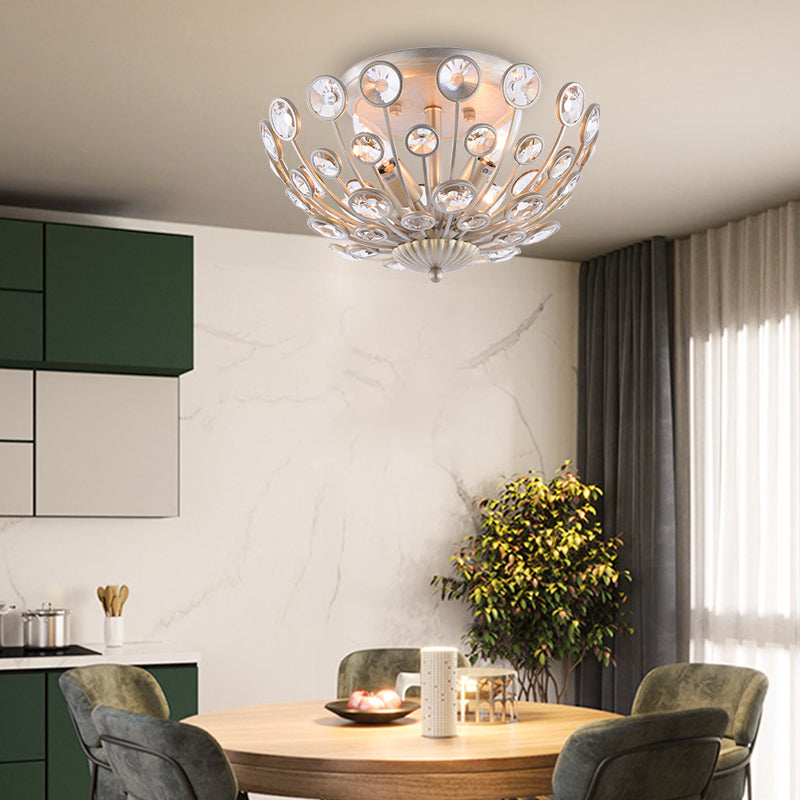 LÁMPARA DE TECHO DE CRISTAL K5 DECORATIVA 3XE12-60W (NO INLUIDOS) 110-240V.