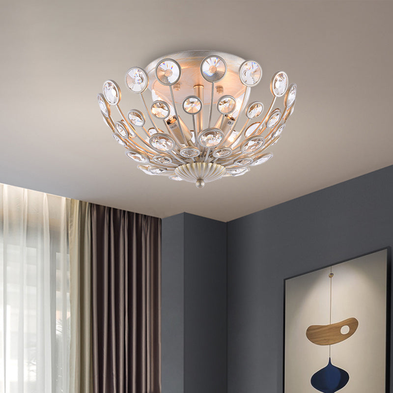 LÁMPARA DE TECHO DE CRISTAL K5 DECORATIVA 3XE12-60W (NO INLUIDOS) 110-240V.