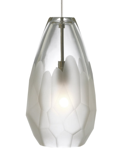 Visual Comfort Modern - 700FJBRLFS - One Light Pendant - Briolette - Satin Nickel