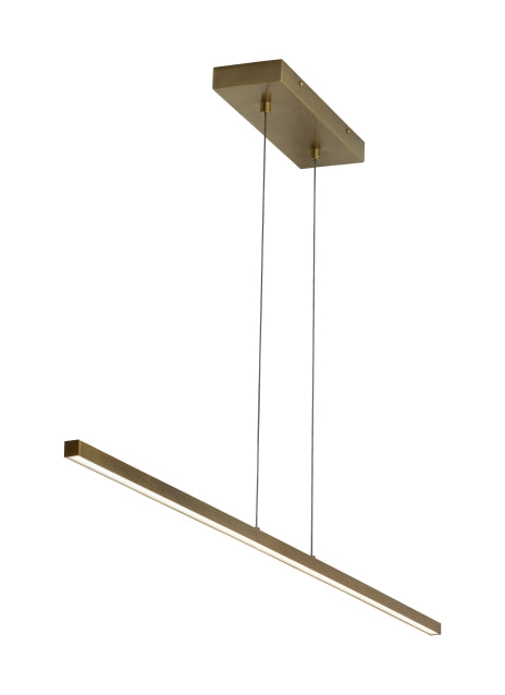 Visual Comfort Modern - 700LSESN1R-LED930 - LED Linear Suspension - Essence - Aged Brass