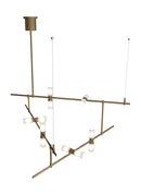 Visual Comfort Modern - 700MDCHCRR - LED Chandelier - ModernRail - Aged Brass