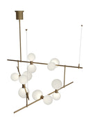 Visual Comfort Modern - 700MDCHGRS - LED Chandelier - ModernRail - Aged Brass