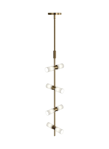 Visual Comfort Modern - 700MDP3CRR - LED Pendant - ModernRail - Aged Brass