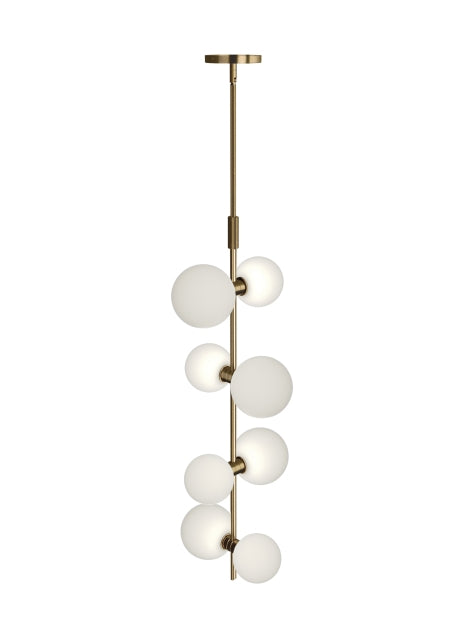 Visual Comfort Modern - 700MDP3GRR - LED Pendant - ModernRail - Aged Brass