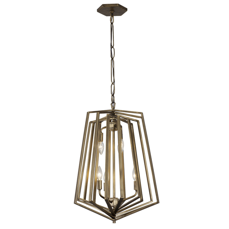 Six Light Foyer Pendant<br /><span style="color:#4AB0CE;">Entrega: 4-10 dias en USA</span><br /><span style="color:#4AB0CE;font-size:60%;">PREGUNTE POR ENTREGA EN PANAMA</span><br />Collection: Gymnast<br />Finish: Havana Gold