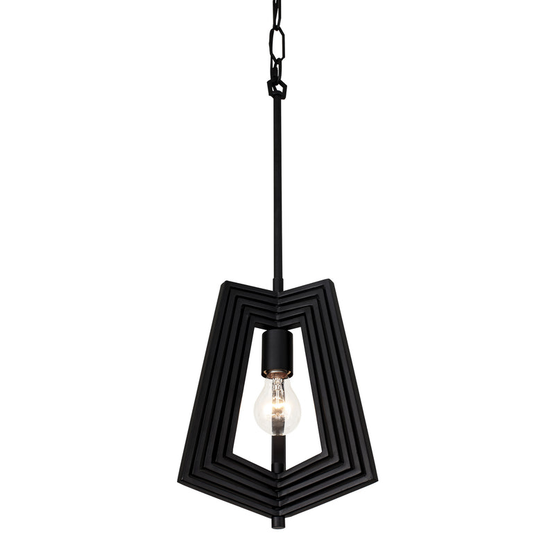 One Light Pendant<br /><span style="color:#4AB0CE;">Entrega: 4-10 dias en USA</span><br /><span style="color:#4AB0CE;font-size:60%;">PREGUNTE POR ENTREGA EN PANAMA</span><br />Collection: Gymnast<br />Finish: Black